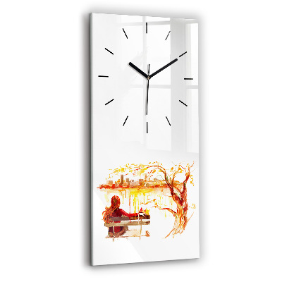 Függőleges üvegóra 30x60 Őszi táj