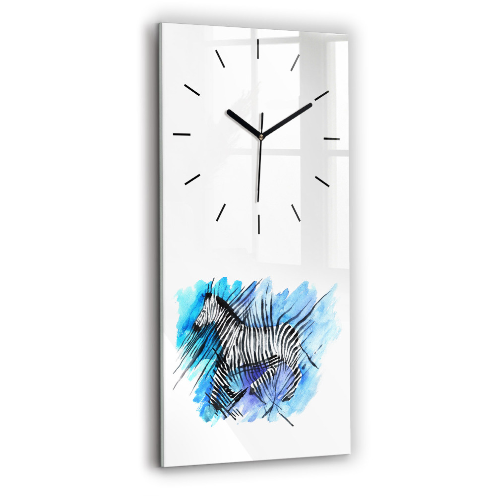 Függőleges üvegóra 30x60 Festett zebra aszimmetria