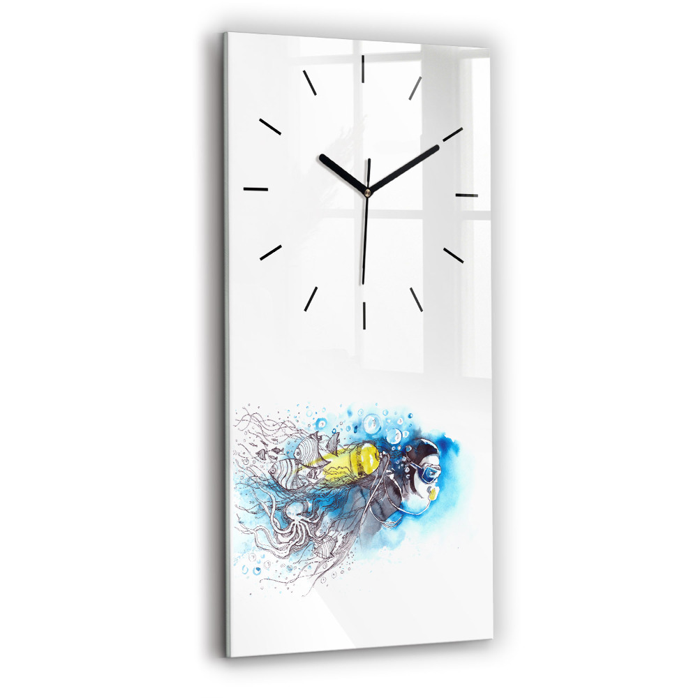 Négyszögletes üvegóra 30x60 A halak víz alatti élete