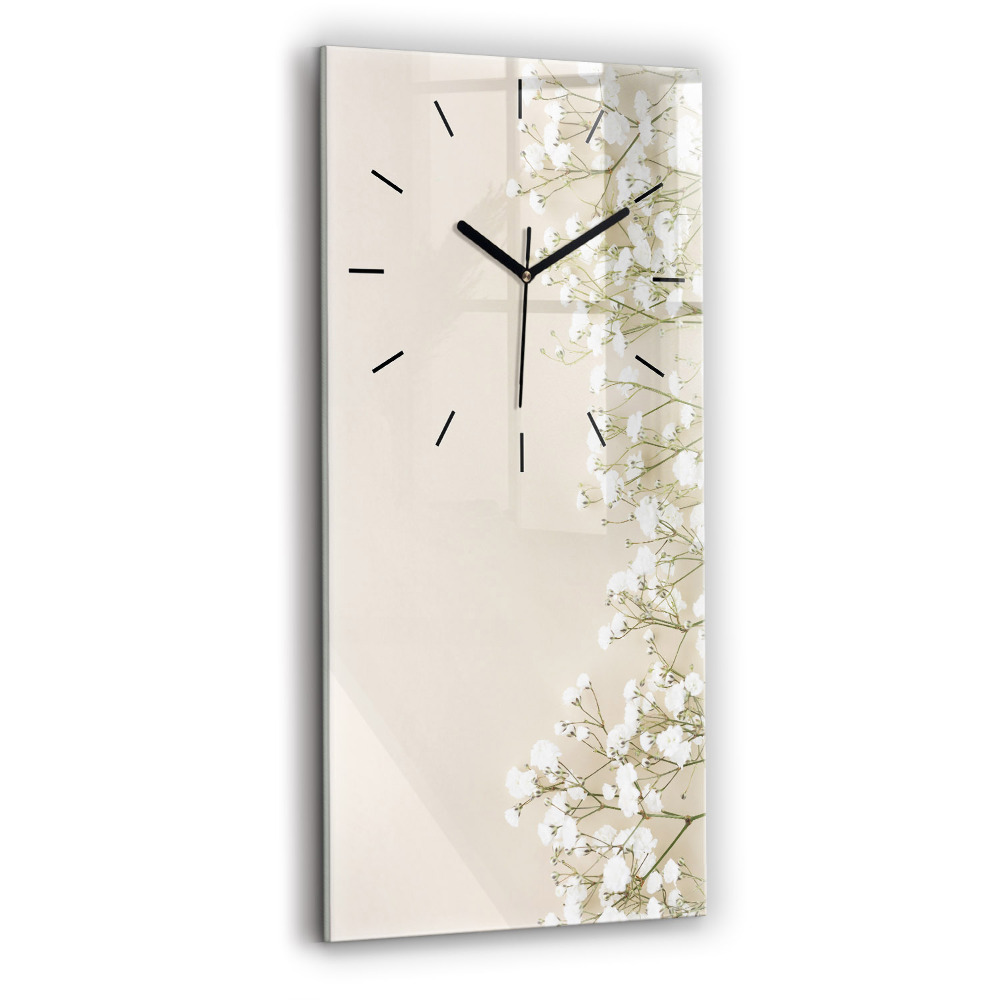 Függőleges üvegóra 30x60 Virágzó gypsophila virágok