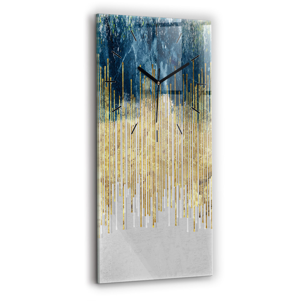 Függőleges üvegóra 30x60 Dekoratív minta és arany