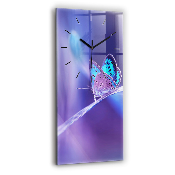Négyszögletes üvegóra 30x60 Pillangó a fűben