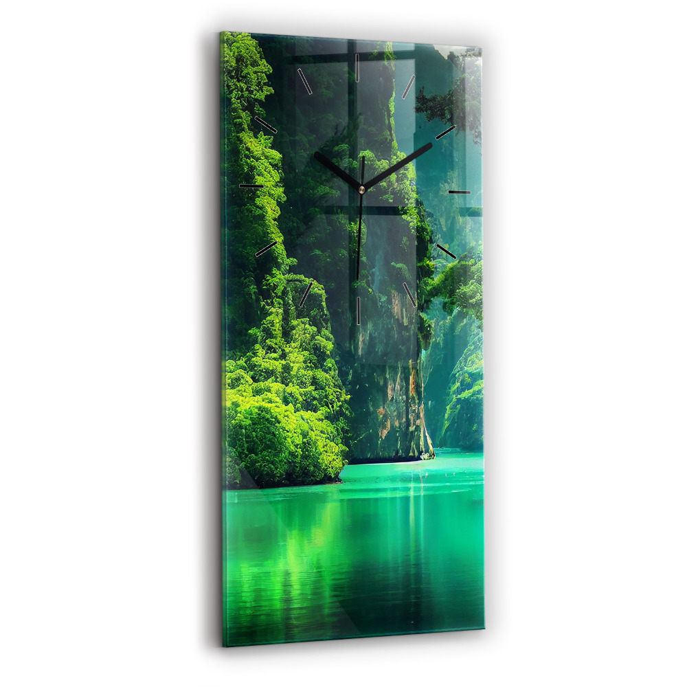 Négyszögletes fali üvegóra 30x60 Thaiföld természeti táj