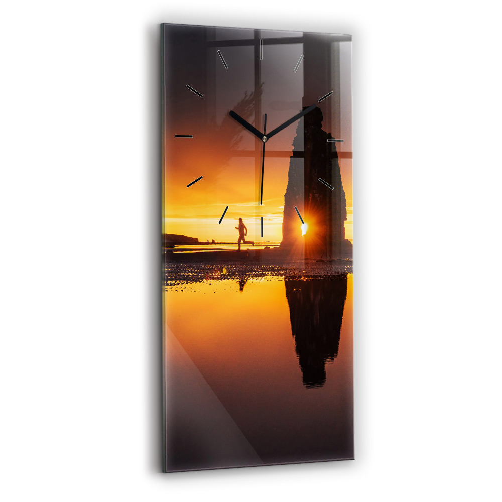 Téglalap alakú üvegóra 30x60 Futó és naplemente