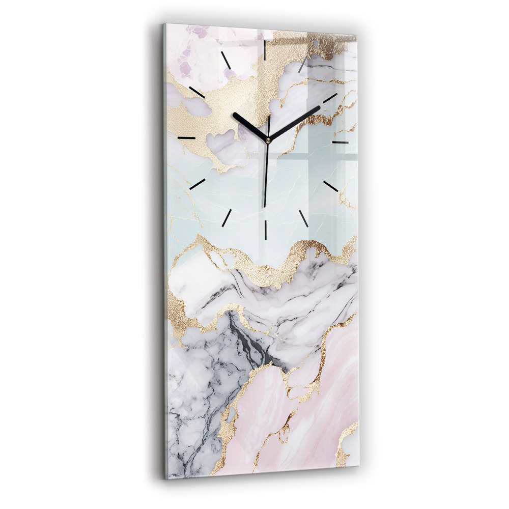 Négyszögletes üvegóra 30x60 Pasztell márvány