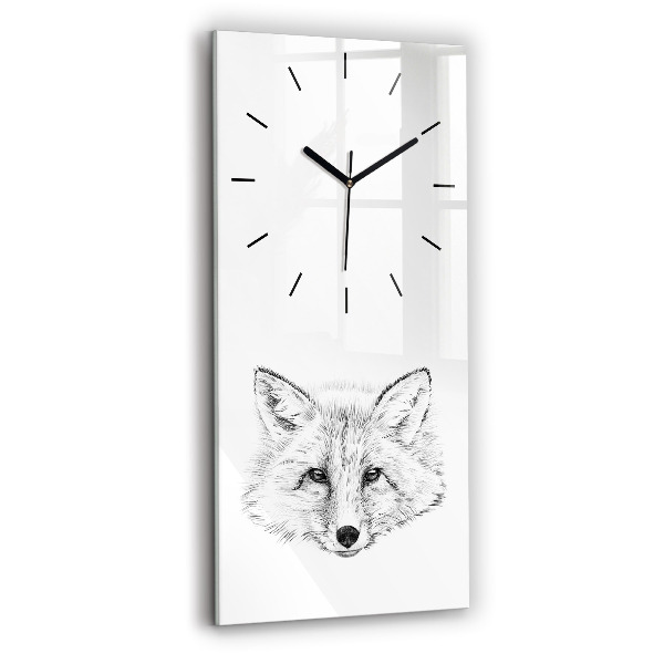 Négyszögletes üvegóra 30x60 Grafikus rókafej