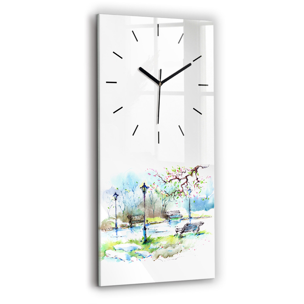 Függőleges üvegóra 30x60 Festői tavasz