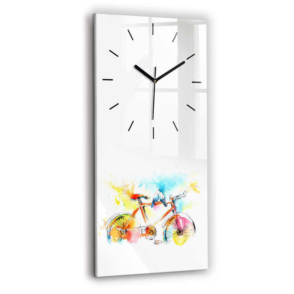 Négyszögletes üvegóra 30x60 Festett kerékpár