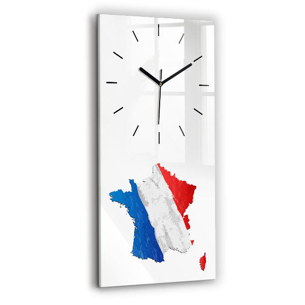 Négyszögletes üvegóra 30x60 francia zászló