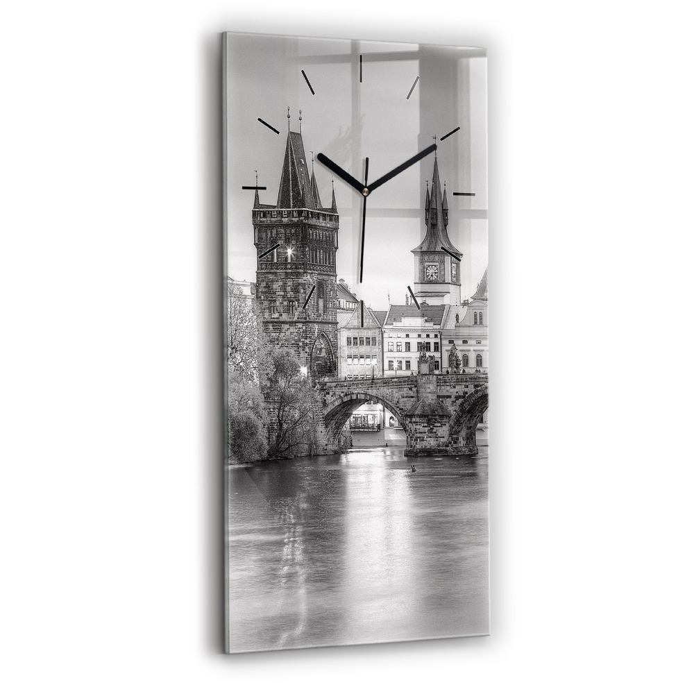 Függőleges üvegóra 30x60 Károly híd Prágában