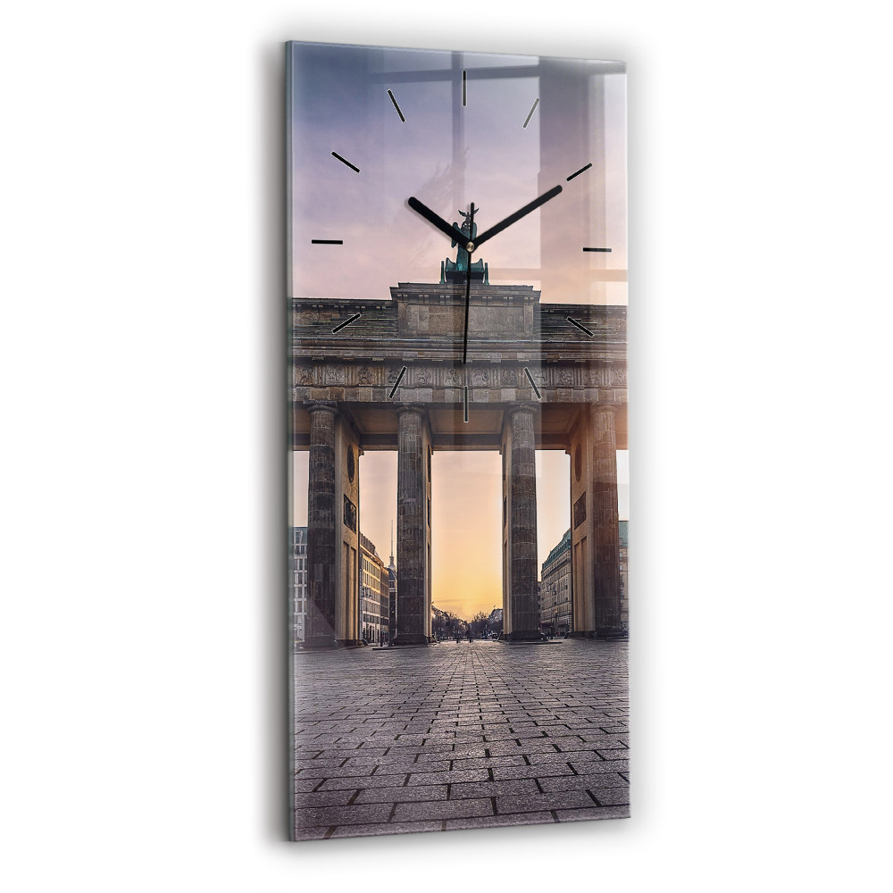 Négyszögletes fali üvegóra 30x60 Brandenburgi kapu