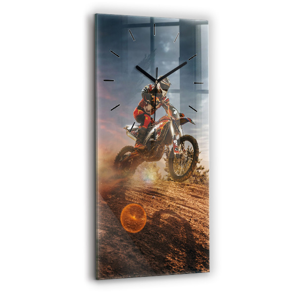 Téglalap alakú üvegóra 30x60 Ember egy motorkerékpáron