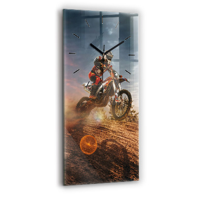 Téglalap alakú üvegóra 30x60 Ember egy motorkerékpáron