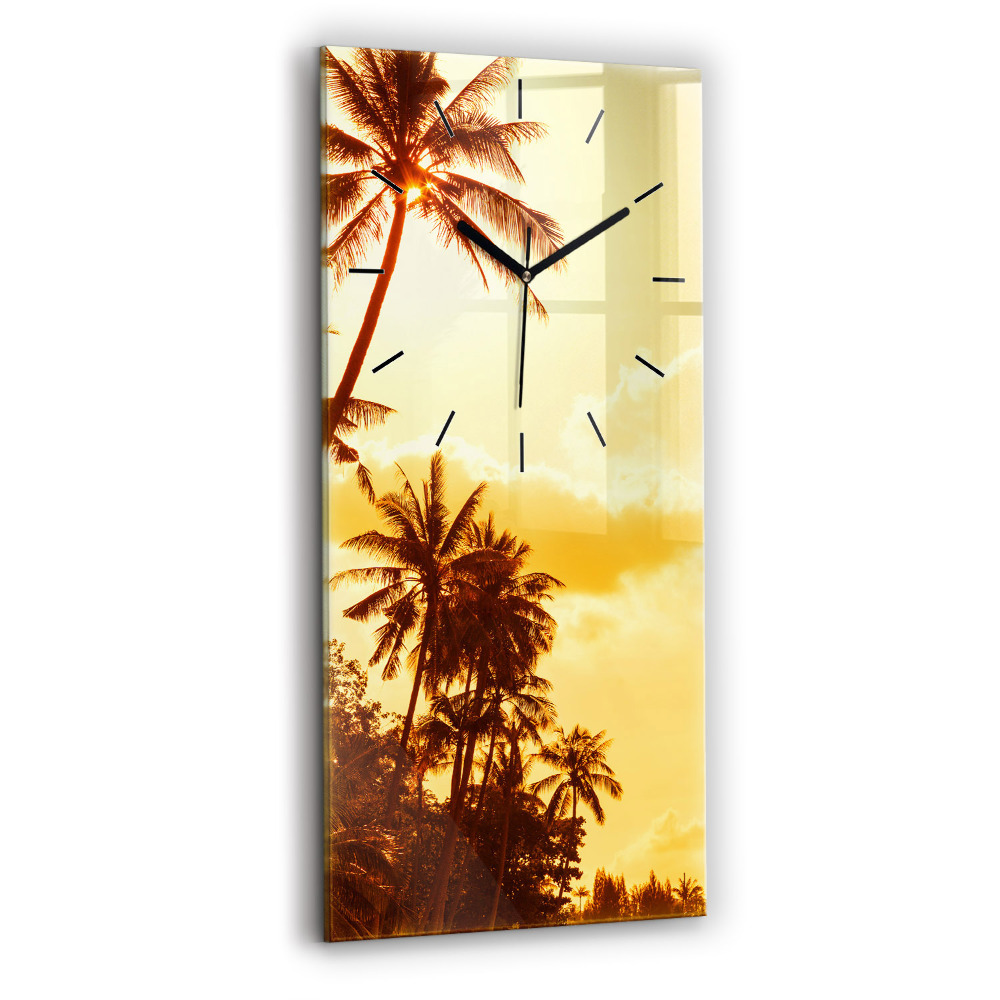 Négyszögletes üvegóra 30x60 Napos pálmafák