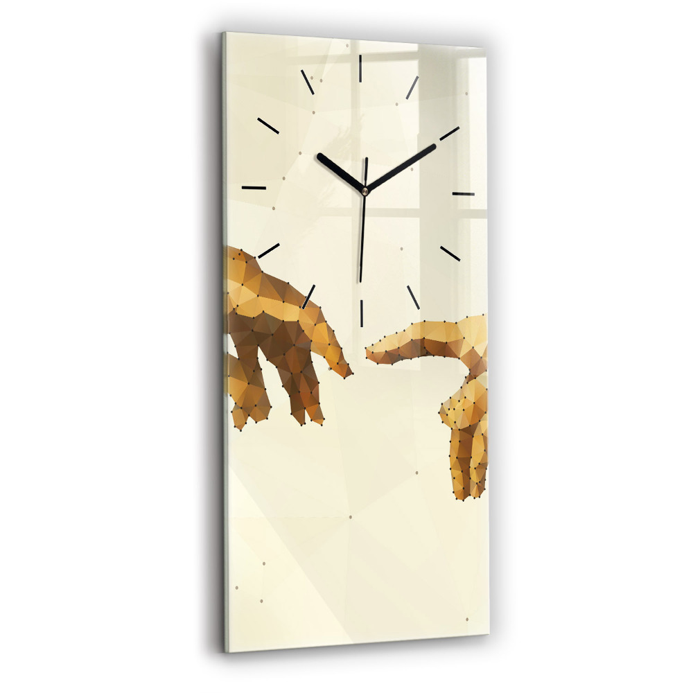 Négyszögletes fali üvegóra 30x60 Ádám teremtése