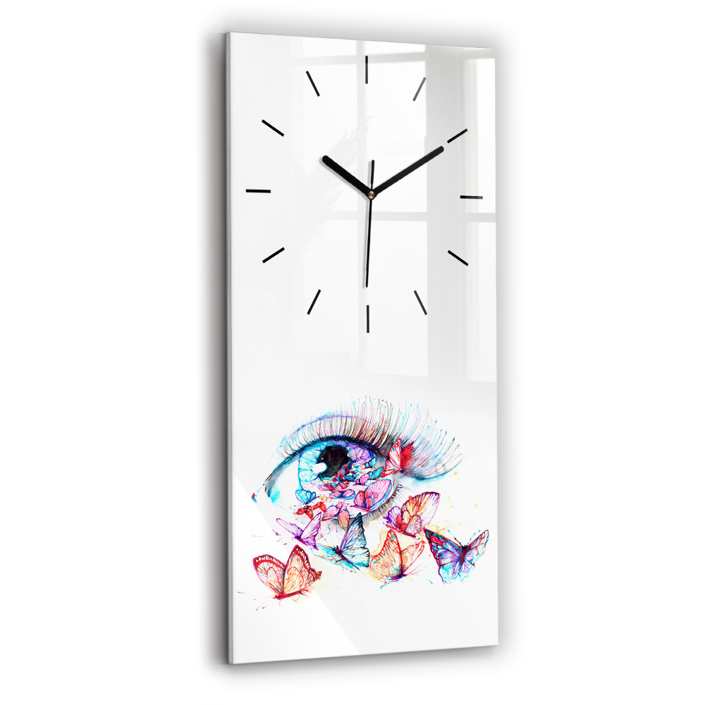 Téglalap alakú üvegóra 30x60 Színes pillangó szem