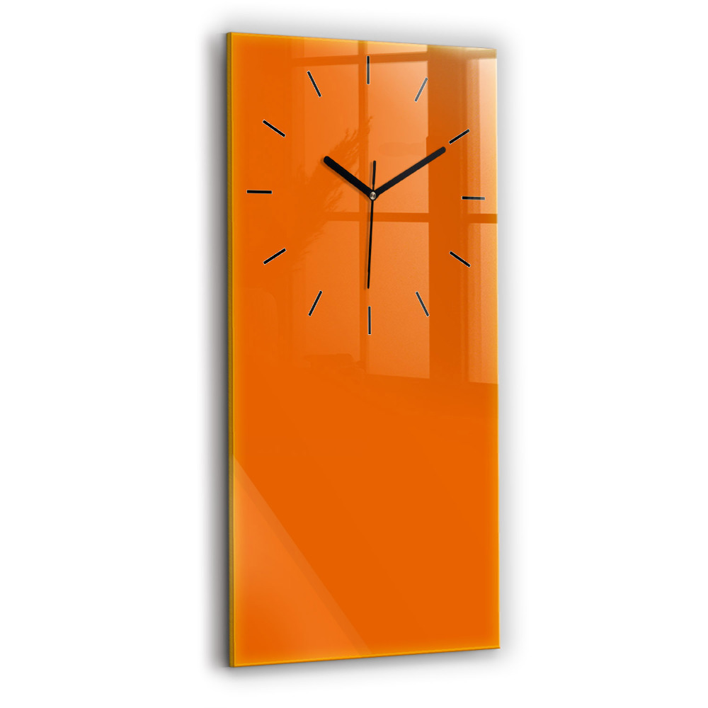 Négyszögletes fali üvegóra 30x60 narancsszín
