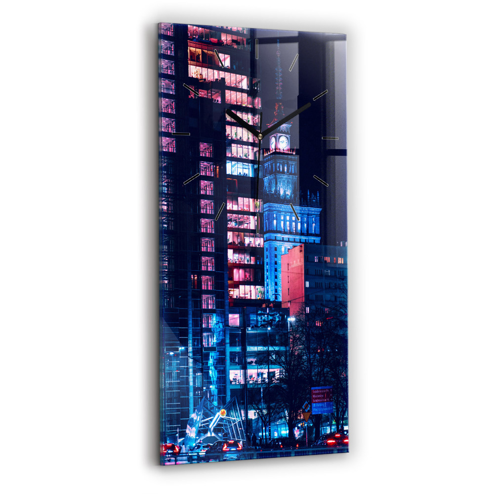 Téglalap alakú üvegóra 30x60 Varsó éjszaka