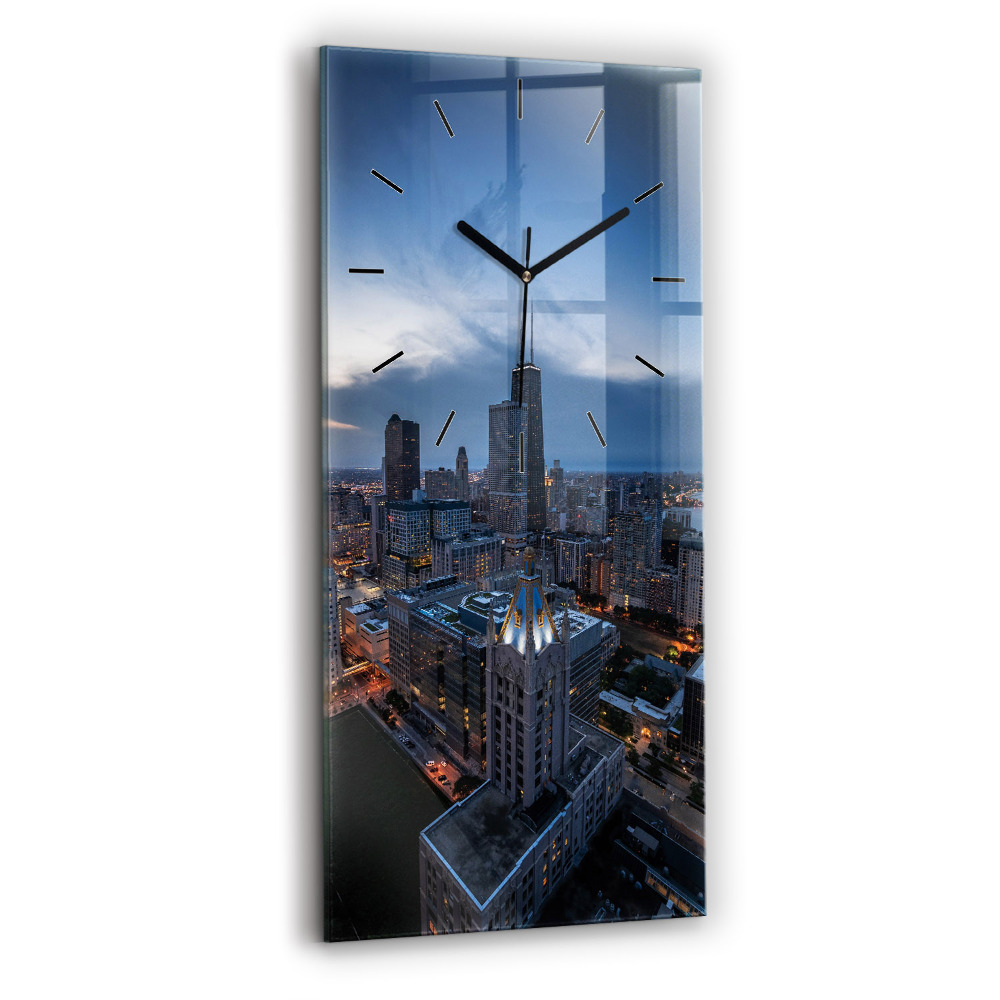 Téglalap alakú üvegóra 30x60 Fénykép Chicagoról