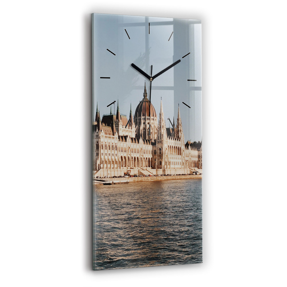 Négyszögletes fali üvegóra 30x60 Országgyűlés Budapesten