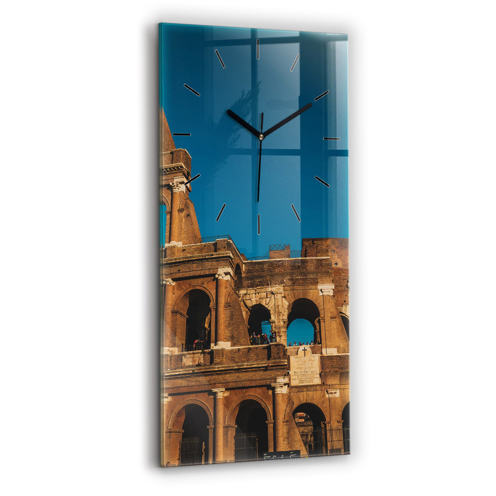 Négyszögletes fali üvegóra 30x60 Colosseum Olaszországban