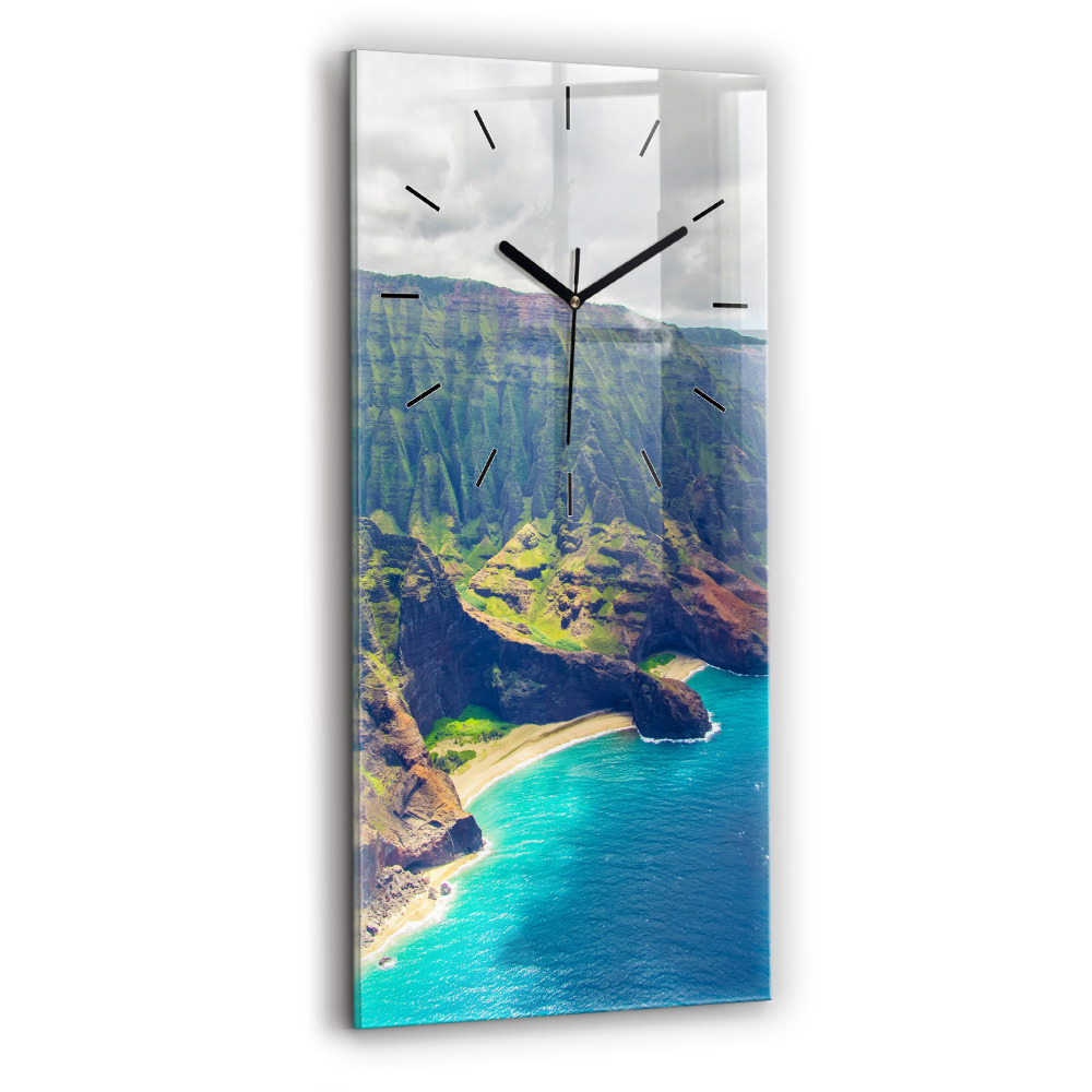 Négyszögletes fali üvegóra 30x60 Tenger Hawaii-on