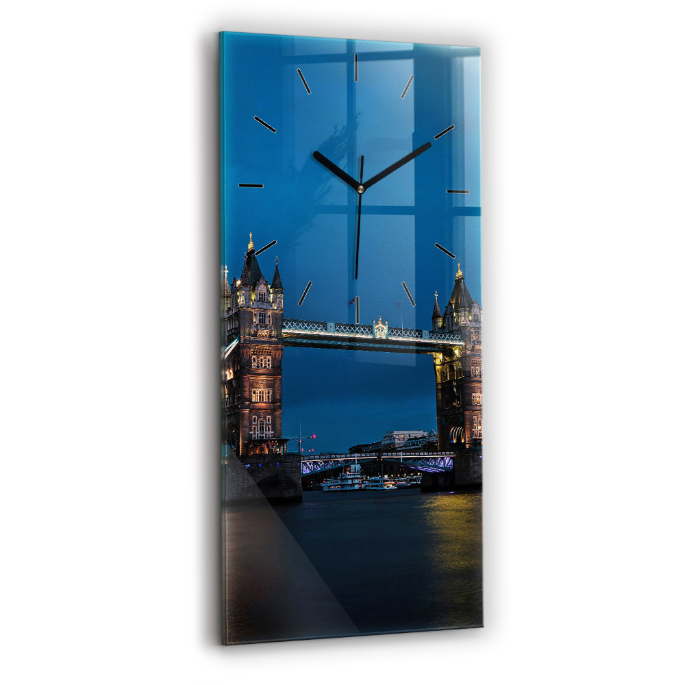 Függőleges üvegóra 30x60 Tower Bridge London éjjel