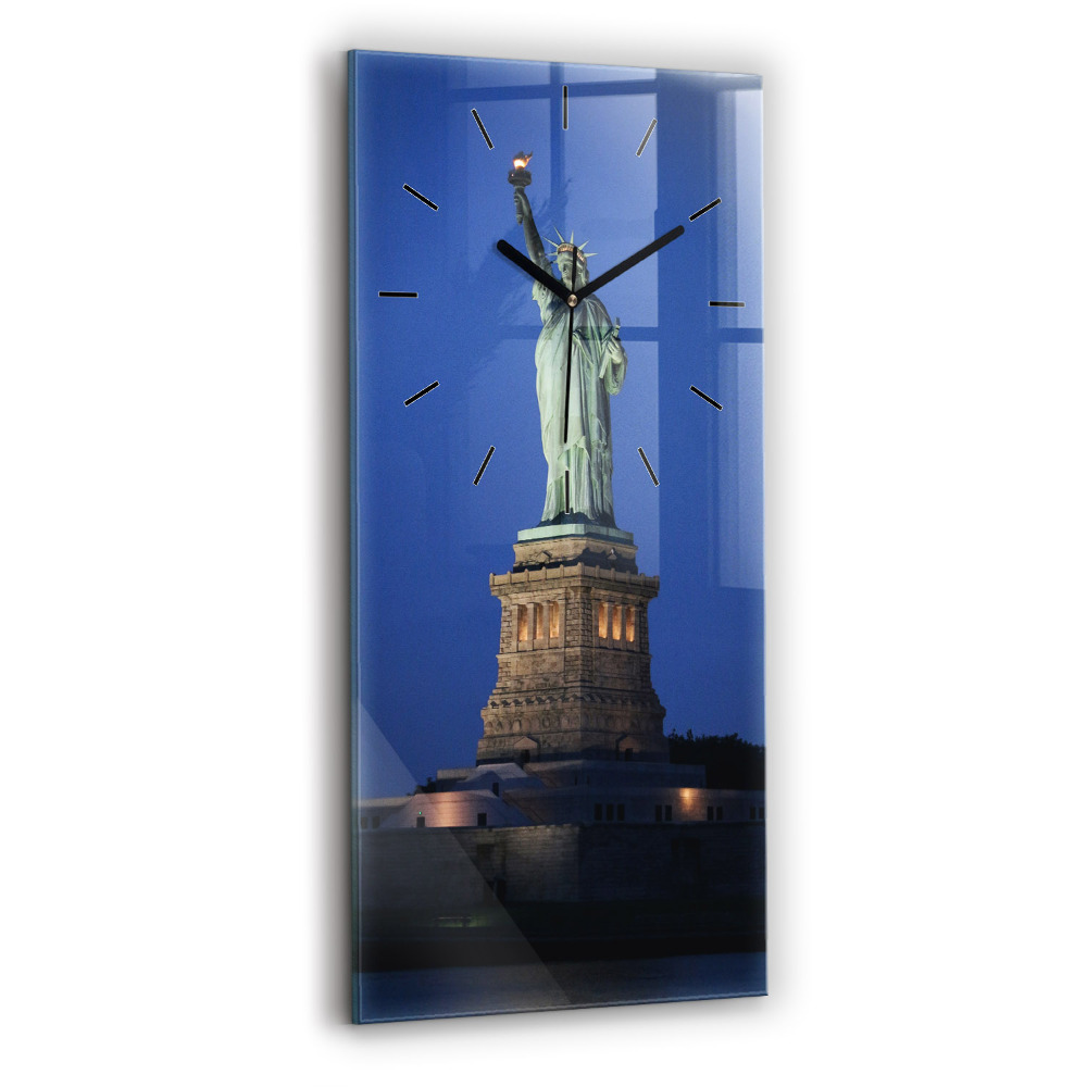 Négyszögletes fali üvegóra 30x60 New York-i Szabadság-szobor