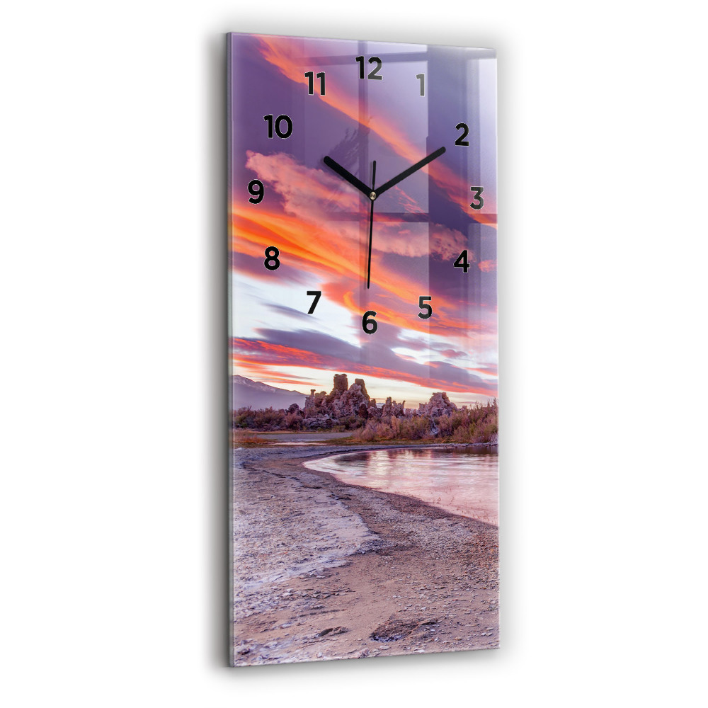 Négyszögletes fali üvegóra 30x60 Kaliforniai napfelkelte