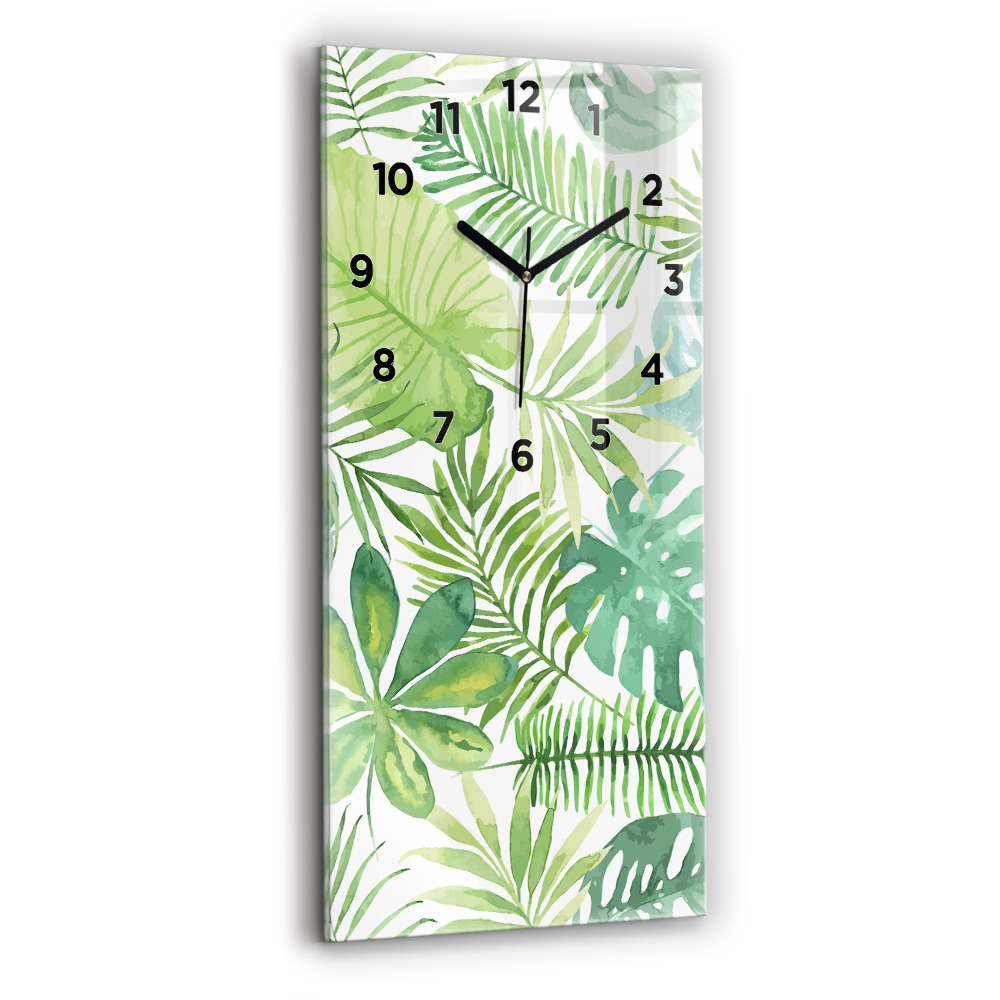 Téglalap alakú üvegóra 30x60 Zöld levelek
