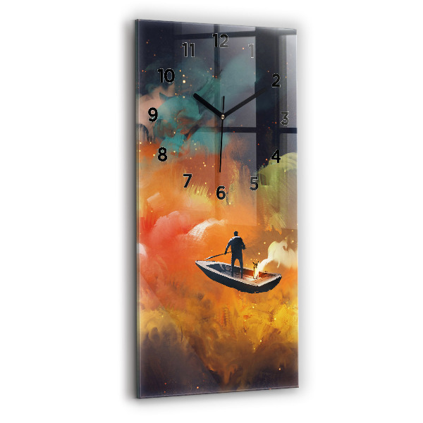 Négyszögletes üvegóra 30x60 Absztrakt kép