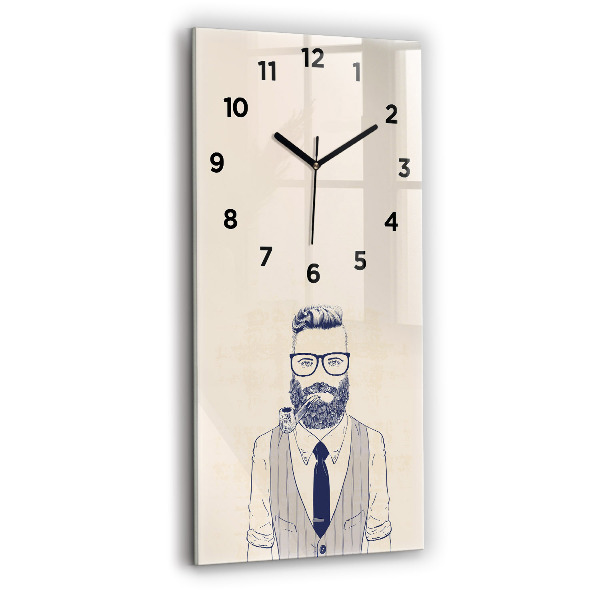 Függőleges üvegóra 30x60 Szakállas férfi