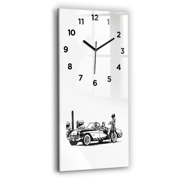 Téglalap alakú üvegóra 30x60 Retro Illusztráció
