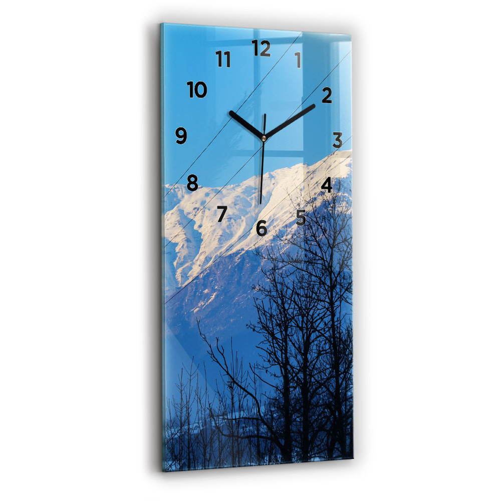 Négyszögletes fali üvegóra 30x60 Hegyi kilátás