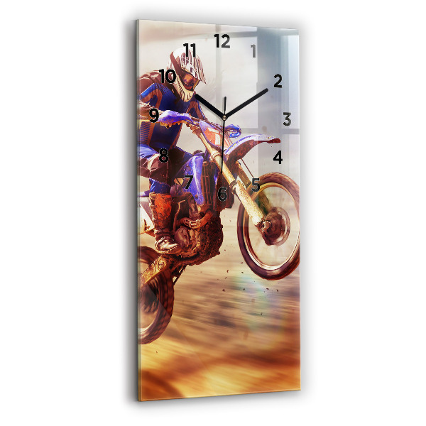 Négyszögletes fali üvegóra 30x60 Enduro Motocross