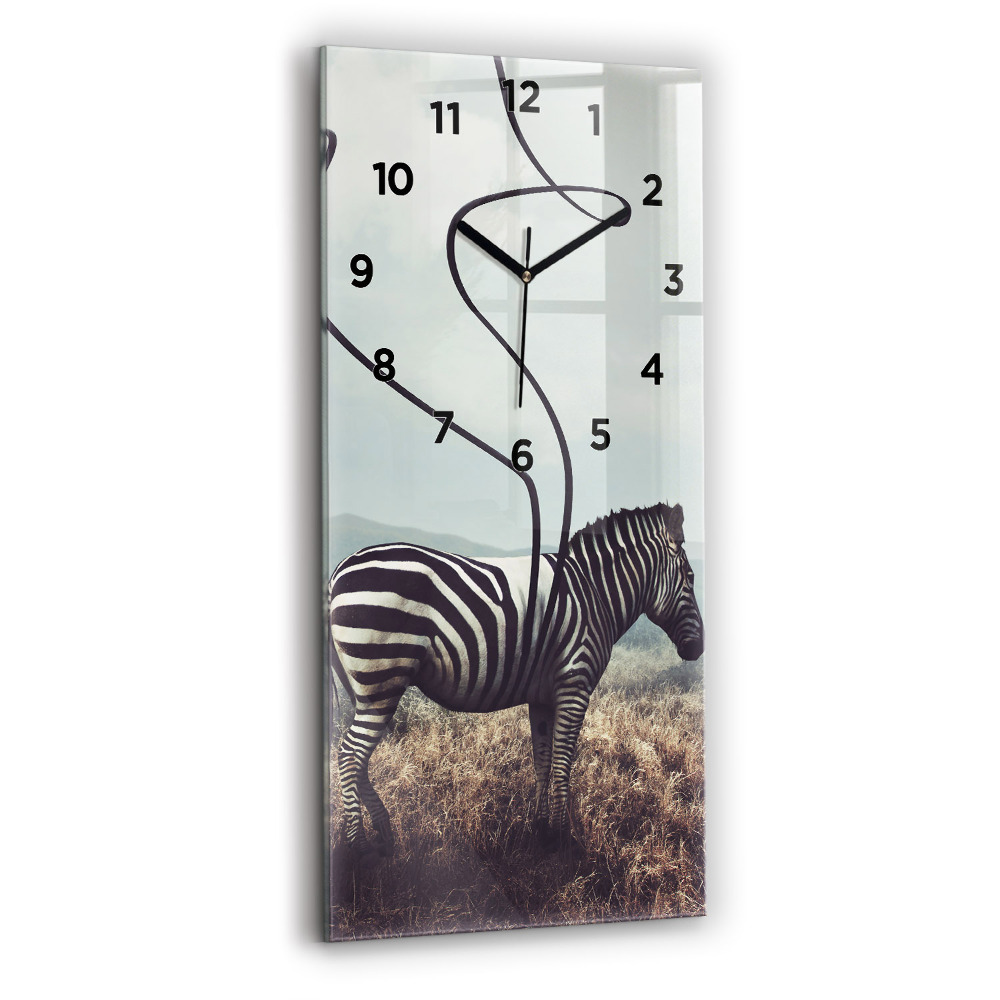 Függőleges üvegóra 30x60 Zebra – Absztrakció