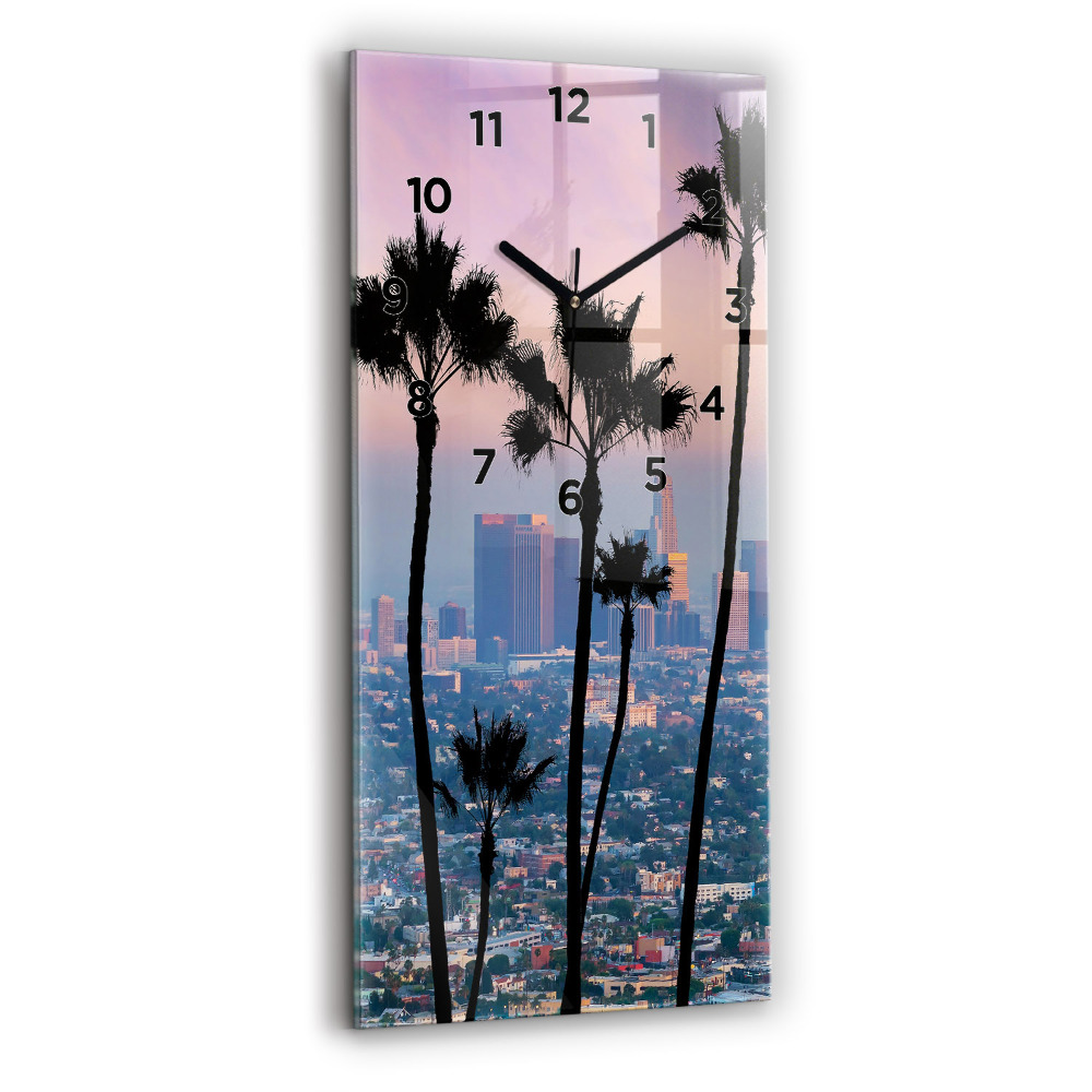 Négyszögletes fali üvegóra 30x60 Los Angeles-i naplemente