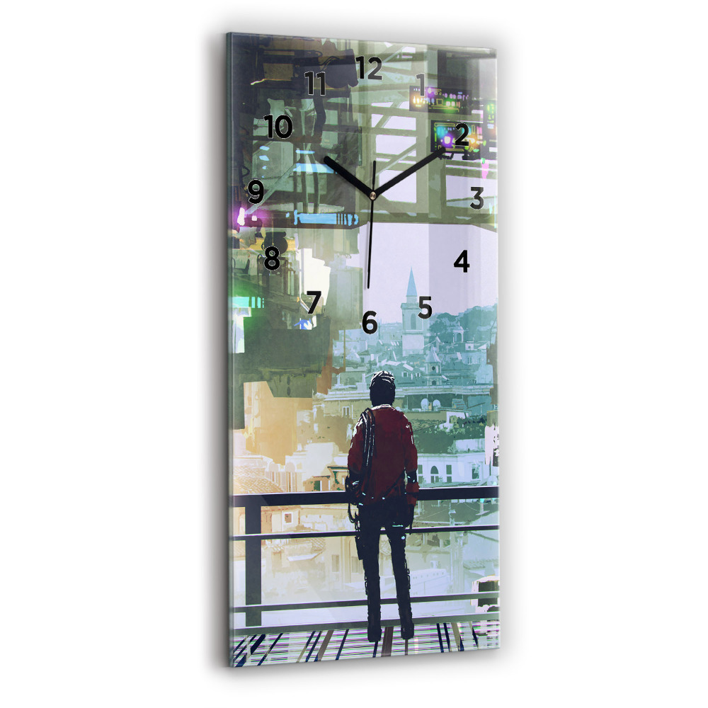 Négyszögletes üvegóra 30x60 Cyber punk