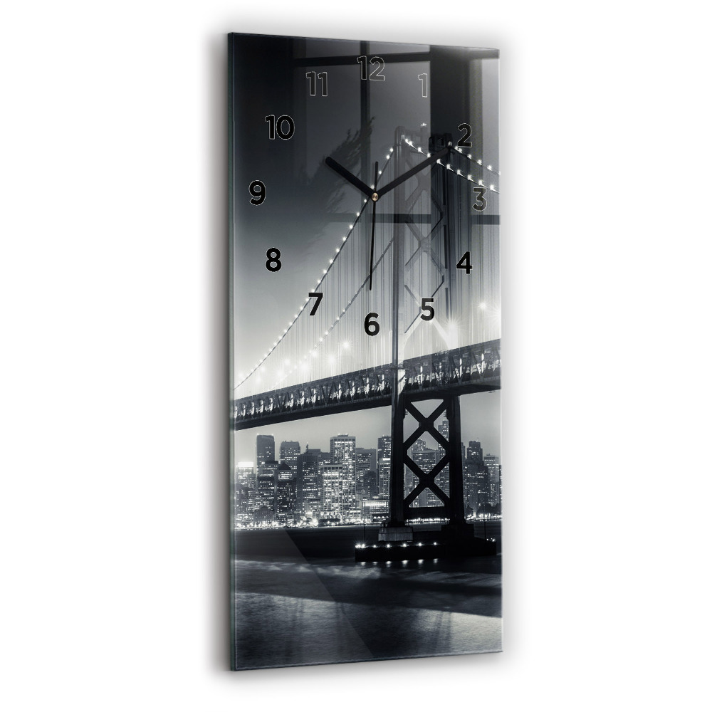 Függőleges üvegóra 30x60 Híd San Francisco éjjel
