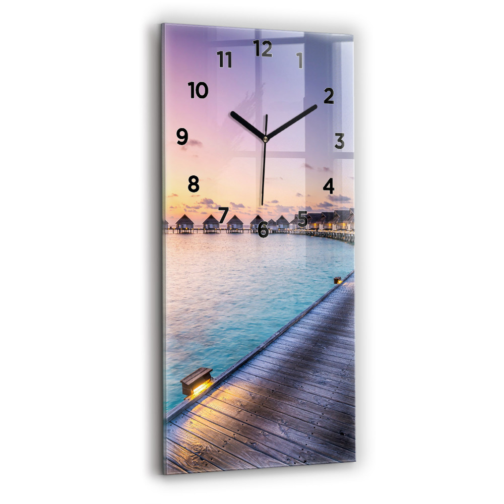 Függőleges üvegóra 30x60 Maldív-szigetek naplemente