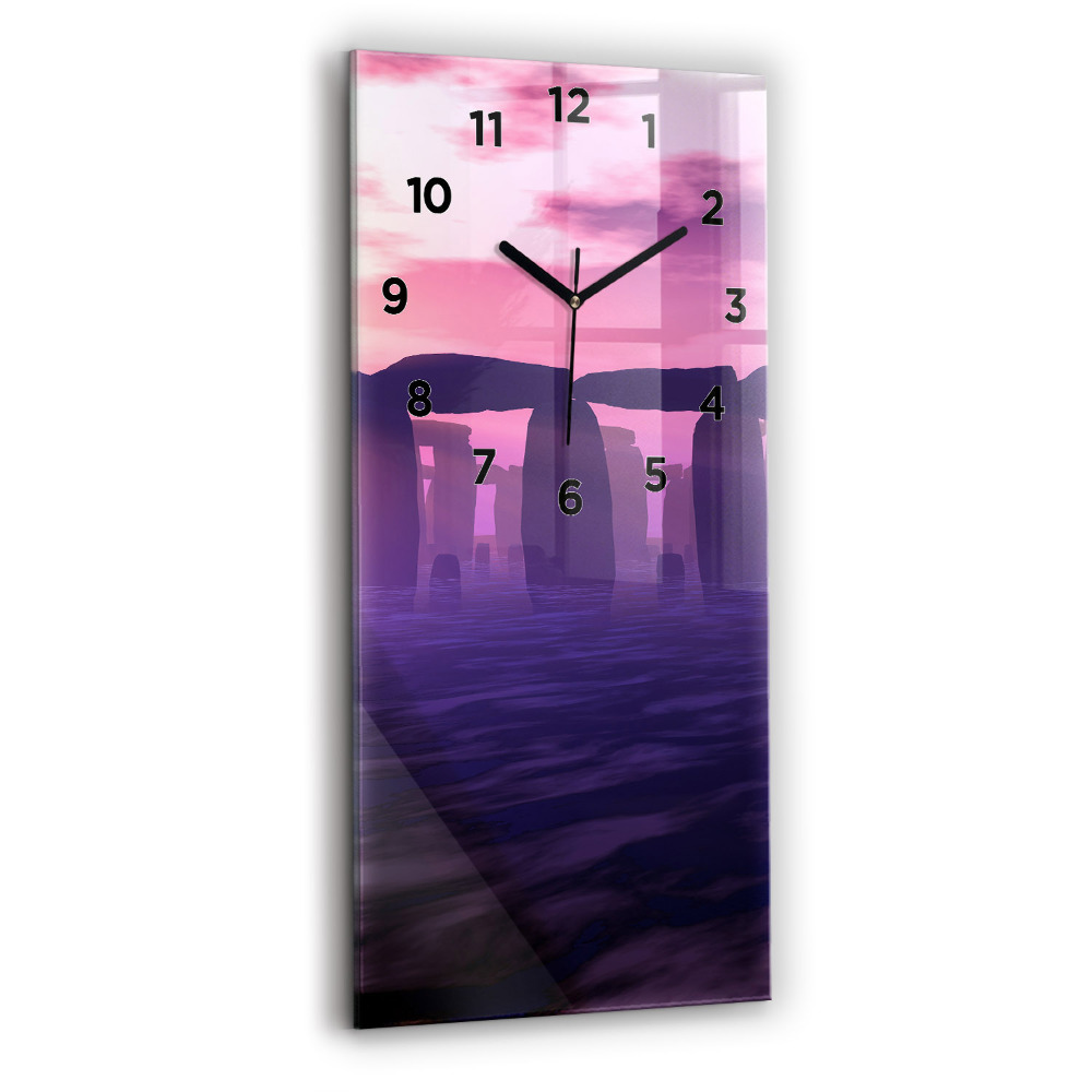 Négyszögletes üvegóra 30x60 Naplemente Stonehenge-ben