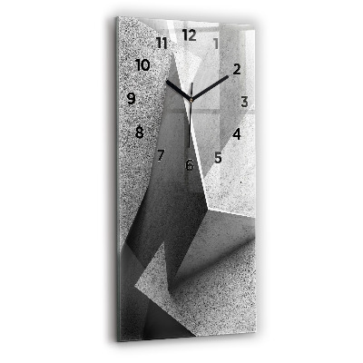 Négyszögletes üvegóra 30x60 Absztrakt háromszögek