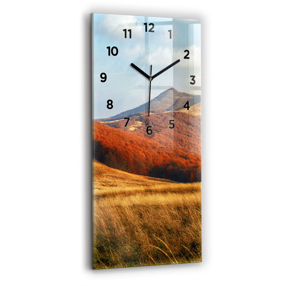 Négyszögletes fali üvegóra 30x60 Hegyi táj