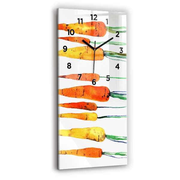 Négyszögletes üvegóra 30x60 Sárgarépa illusztráció