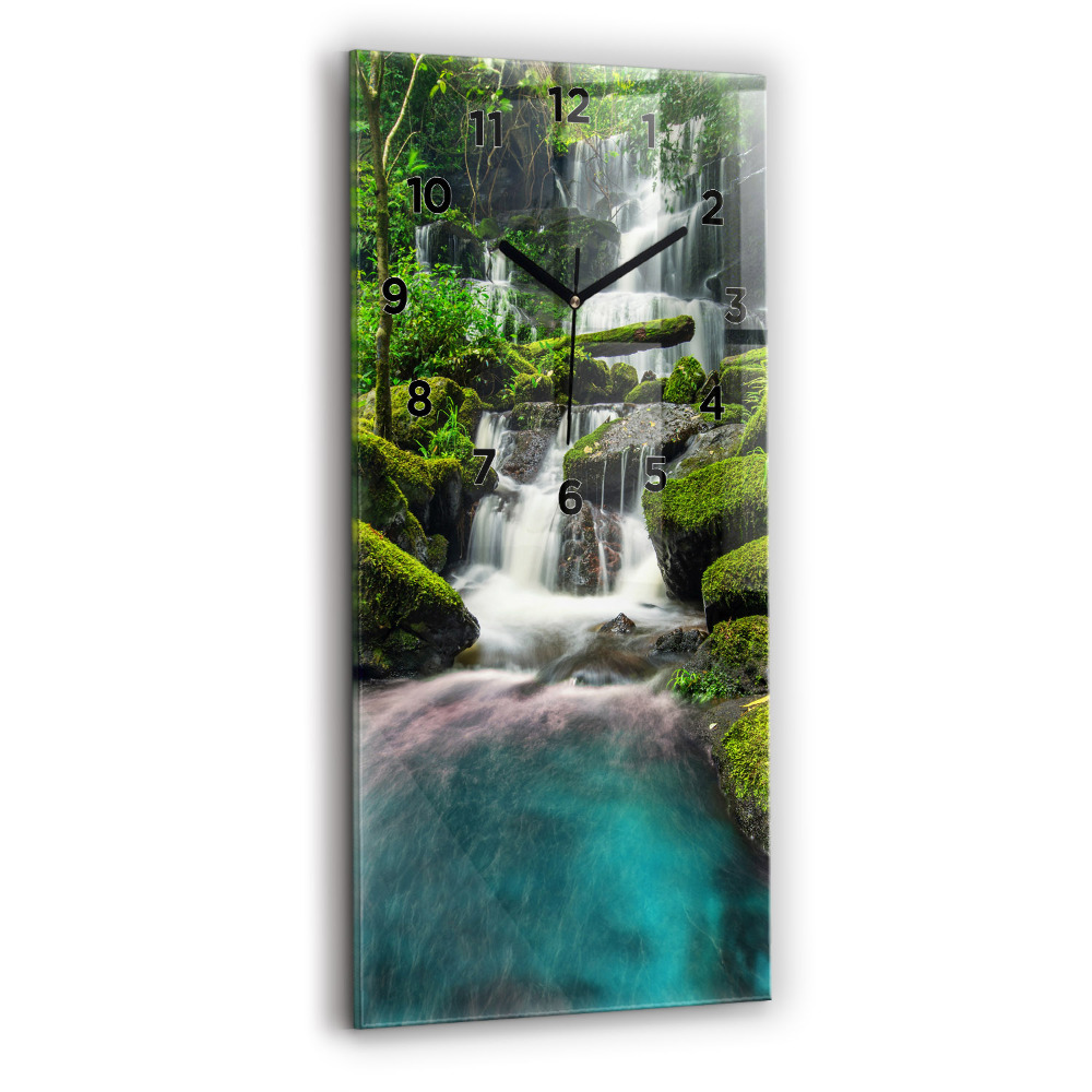 Négyszögletes fali üvegóra 30x60 Thaiföld vízesés