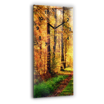 Négyszögletes üvegóra 30x60 Őszi erdei táj