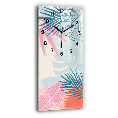 Függőleges üvegóra 30x60 Pasztell levelek – trópusok