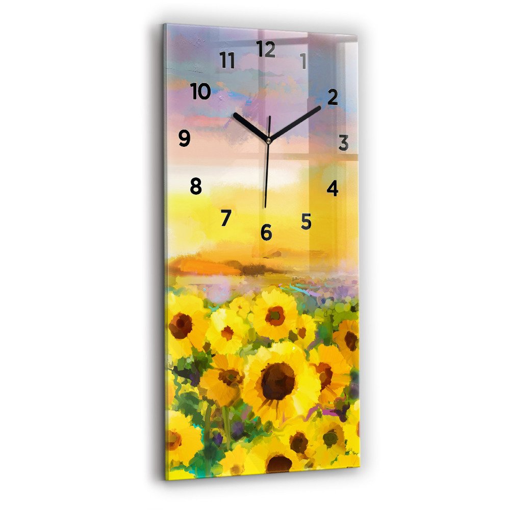 Függőleges üvegóra 30x60 Napraforgó mező