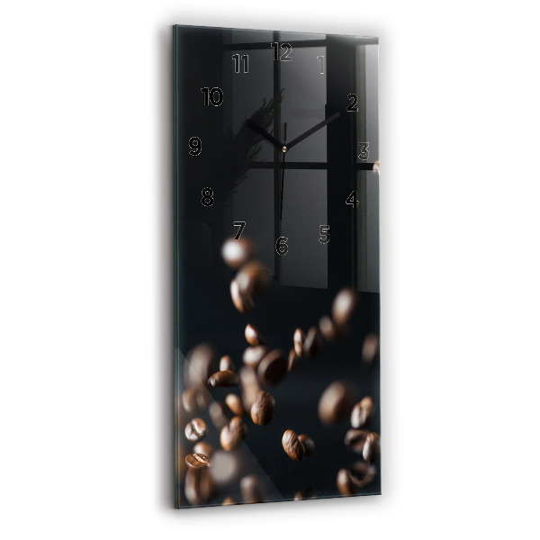 Négyszögletes fali üvegóra 30x60 Kávébab