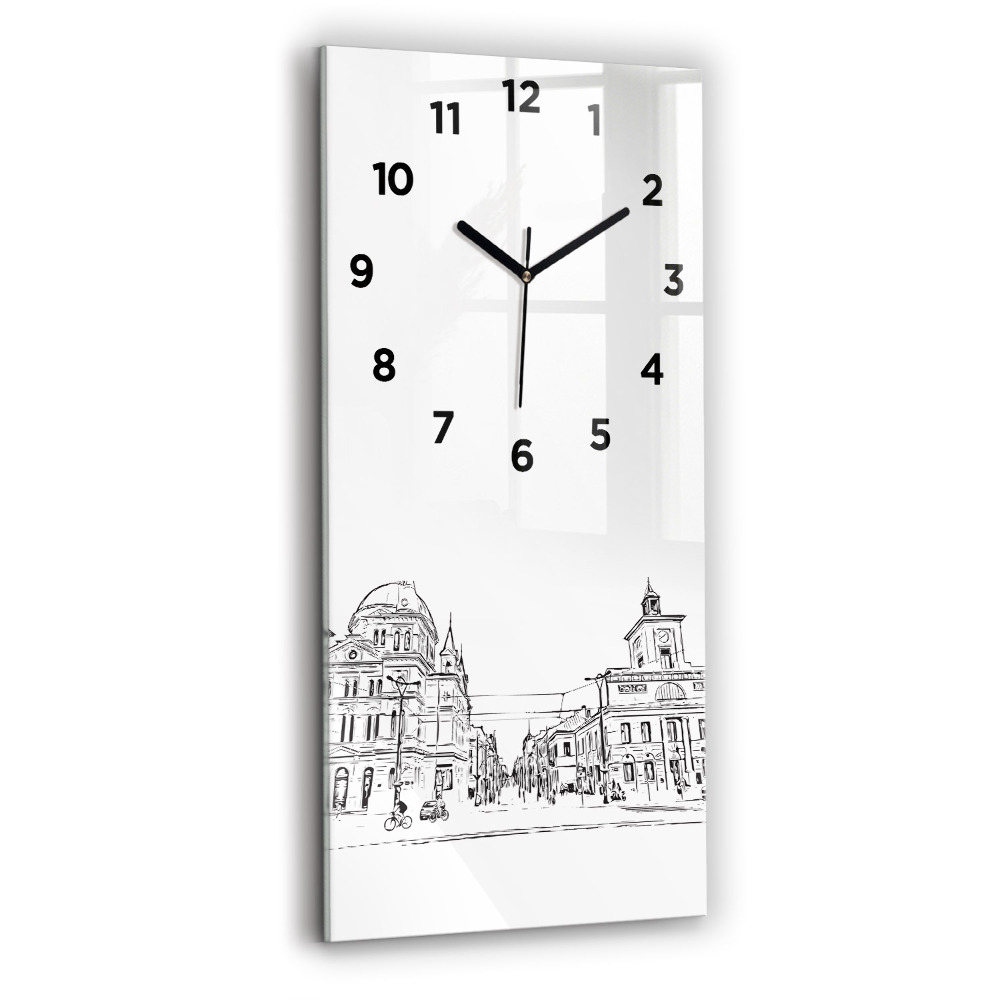 Függőleges üvegóra 30x60 Poznań város illusztrációja